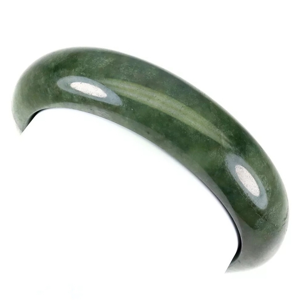 Bangle Jadeite Jade 314ct 13x9mm Natural Handmade Natural Gemstone  2.2 Inches - Picture 2 of 10